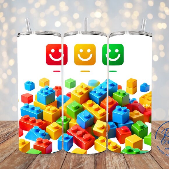 Kids Building Blocks Tumbler, Colorful Blocks tumbler, Block toy tumbler, - Picture 1 of 8